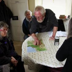 Adam explaining a map to us