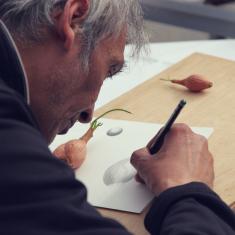 Billy Burman at Trengwainton botanical illustration Spring course