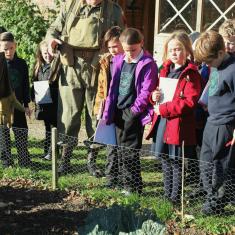 Gareth explaining about the 'Dig for Victory' campaign